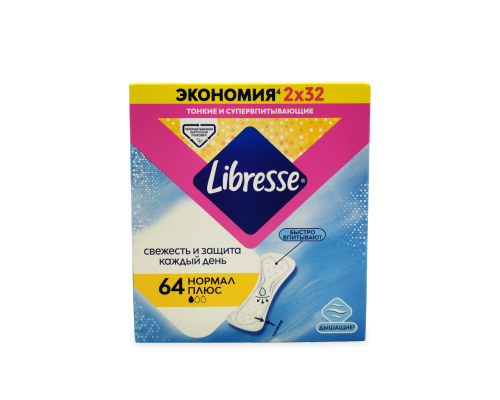 Libresse ежедн прокладки Dailyfresh Нормал Plus 64 шт.