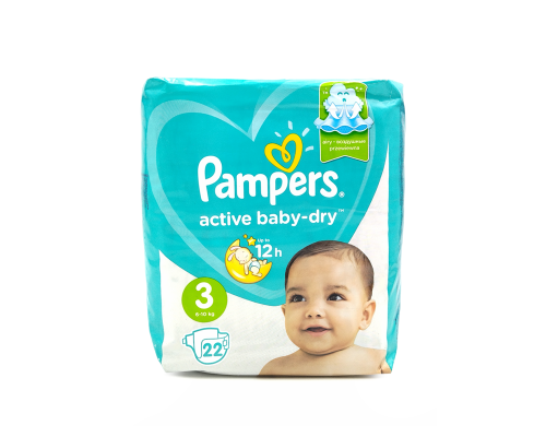 PAMPERS Подгузники Active Baby Midi Стандартная Упаковка 22