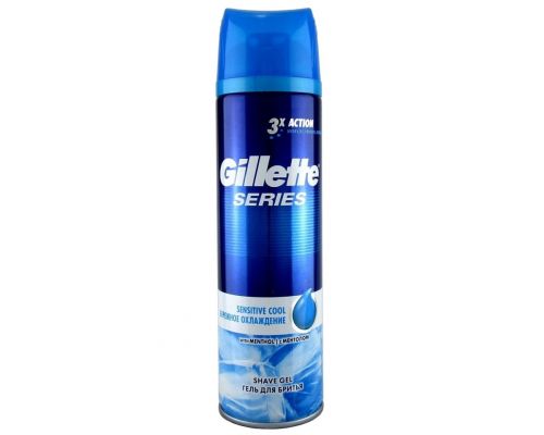 GILLETTE TGS Гель для бритья Sensitive Cool (бережное охлаждение) с ментолом 200мл