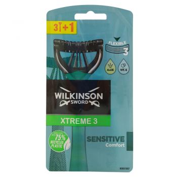 Мужской одноразовый станок Wilkinson Sword  Xtreme 3 Sensitive 3+1 шт