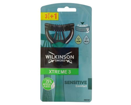 Мужской одноразовый станок Wilkinson Sword  Xtreme 3 Sensitive 3+1 шт