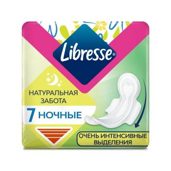 Libresse гиг прокладки Natural Care Maxi Goodnight 7 шт.