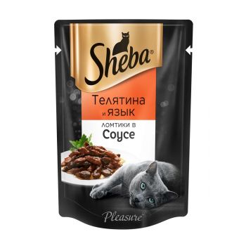 ШЕБА Плежер телят и язык 28*75г