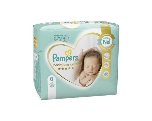 PAMPERS Подгузники Premium Care Newborn (1.5-2.5кг) Упаковка 22