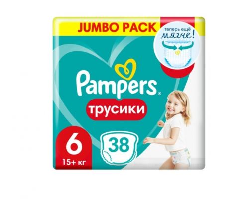 PAMPERS Подгузники-трусики Pants Extra Large Джамбо Упаковка 38