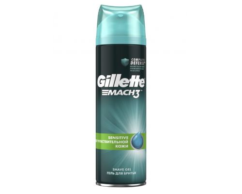 GILLETTE MACH3 Гель для бритья Sensitive (для чувствительной кожи) 200мл