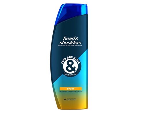 HEAD & SHOULDERS Гель для душа+Шампунь против перхоти Sports 360мл	8001841716275